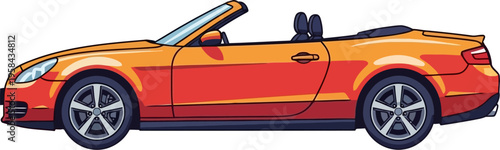 Orange convertible roadster with sporty profile