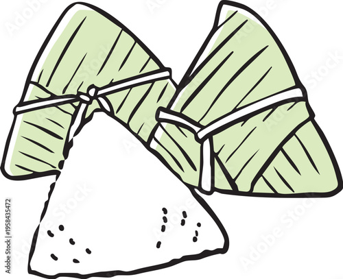 三角形のちまき_単色