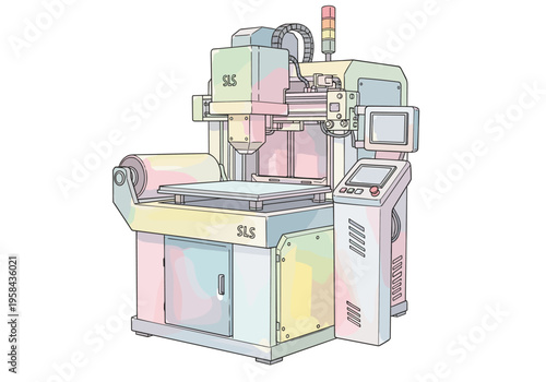 Selective Laser Sintering 3D printer for industrial manufacturing and prototyping