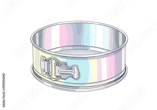 Springform pan with removable bottom for baking cakes and cheesecakes