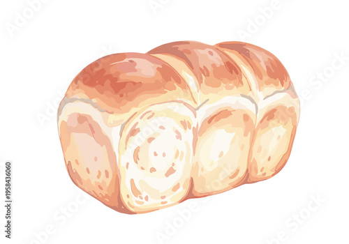 Freshly baked loaf of bread with a golden brown crust and soft interior
