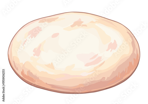 Freshly kneaded dough ball ready for baking or cooking