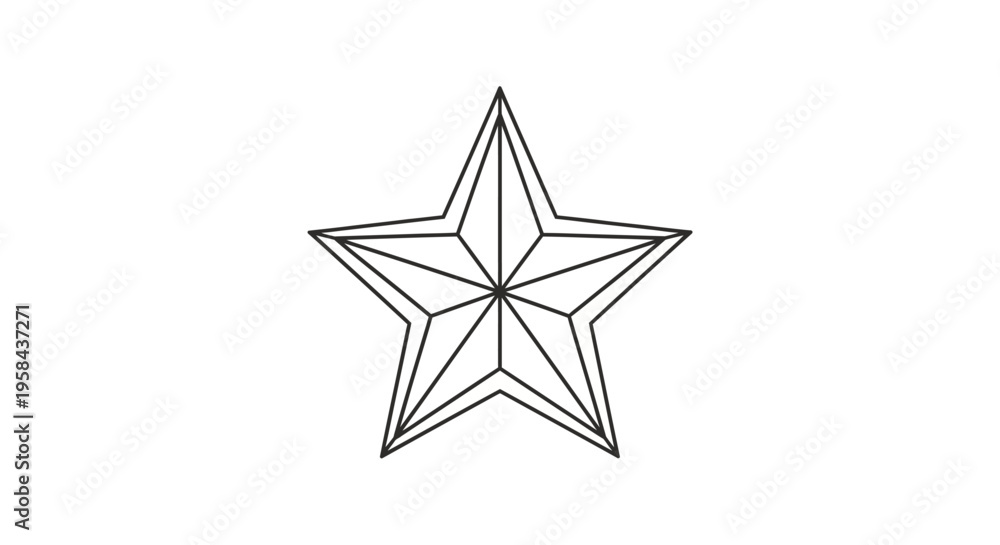 Obraz premium Geometric star icon vector