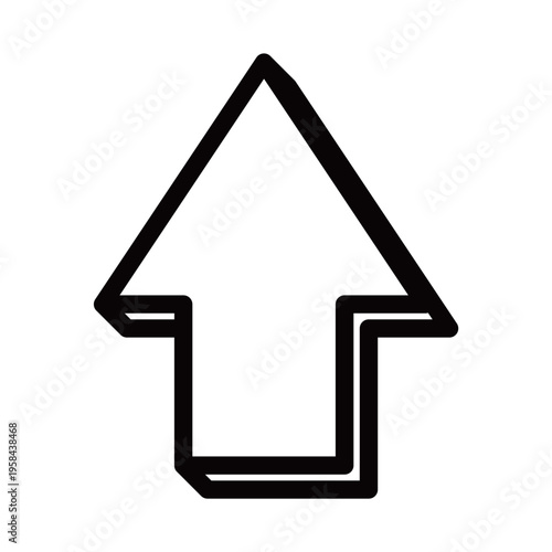 立体的な上向き矢印