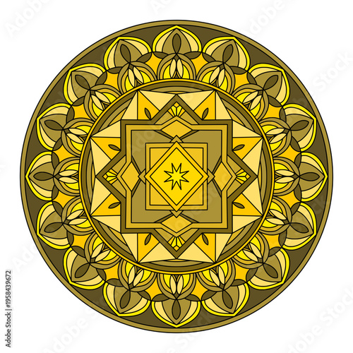 vector illustration of a colorful mandala art