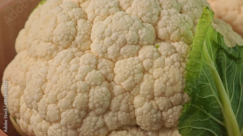 Fresh raw and uncooked cauliflower