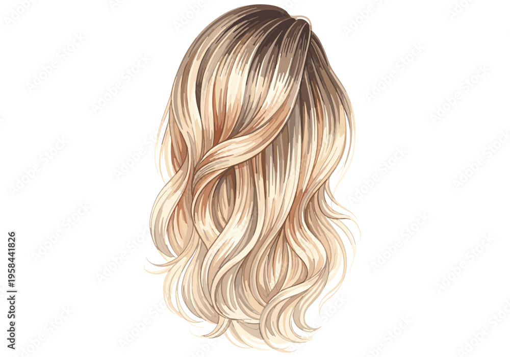 Obraz premium Beautifully styled blonde hair with subtle highlights and soft waves