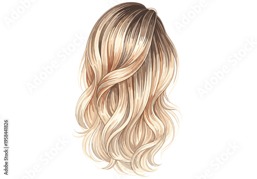 Beautifully styled blonde hair with subtle highlights and soft waves