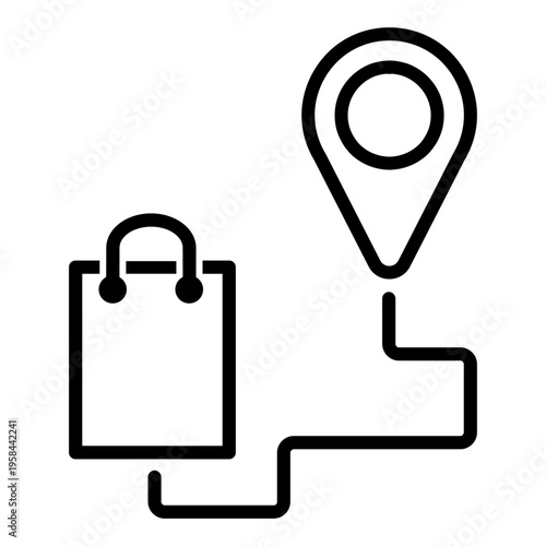 Shopping icon vector. Online shopping Illustration sign. Purchases symbol or logo.