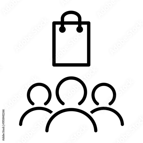 Shopping icon vector. Online shopping Illustration sign. Purchases symbol or logo.