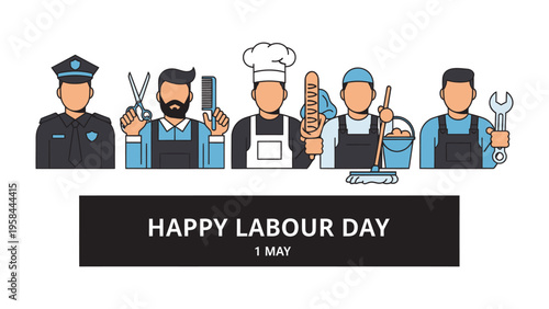 Labor Day Celebrations: A diverse array of essential workers is celebrated for their invaluable contributions to society, honoring their dedication.