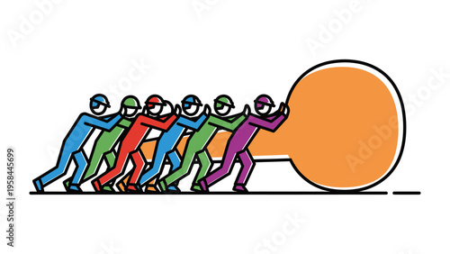 Labor Day Celebration: A group of construction workers, united in solidarity, hold up a banner proudly proclaiming Labor Day, honoring the hard work and dedication of the workforce.