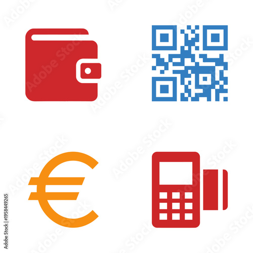 Digital payment methods, wallet, qr, euro, card