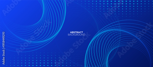 Abstract blue circle background. Minimal geometric. Technology concept. Suit for banner, corporate, business, cover, brochure, flyer, website, science, poster