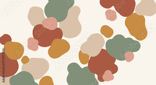 colorful abstract shapes pattern with pastel hues