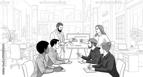 Collaborative Meeting - Diverse Team Engaged in Discussion.