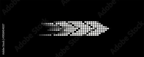 dotted arrow icon. Colorful gradient dot vector isolated element. vector illustration.