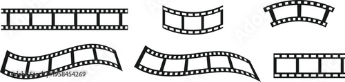 collection of film strips in various shapes and arrangements