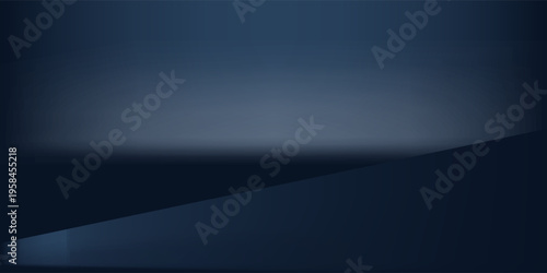 Blue Background Empty Room Studio with shelf. Dark Navy Gallery room with copy space, Abstract minimal design use for backdrop shooting for products presentation on Summer holiday promotion or Sales