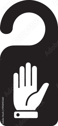 Vector do not disturb door hanger icon