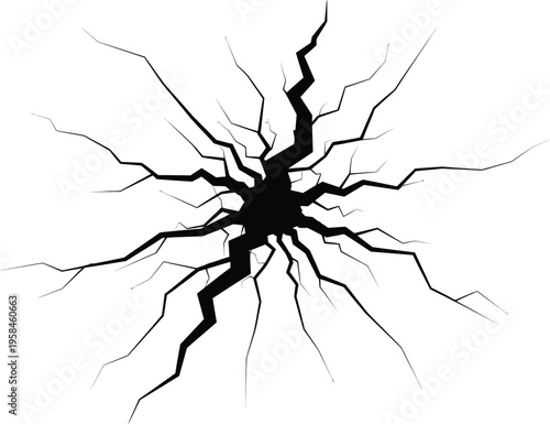 A black and white image of a neuron cell with extensive branching dendrites and axon