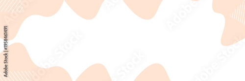 Minimalist banner background orange wave shape.soft color.simple design.vector