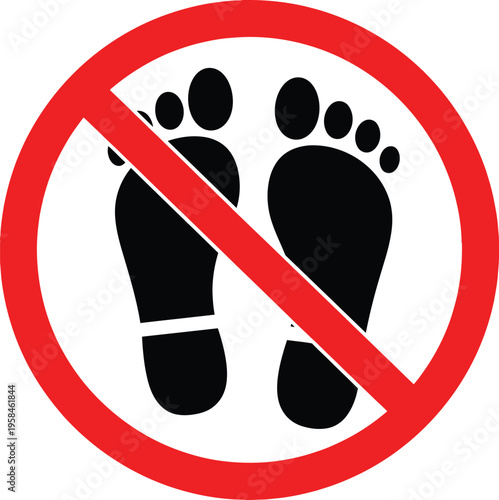 No footprints allowed sign