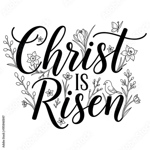 Christian Easter Easter typography, inspirational religious lettering