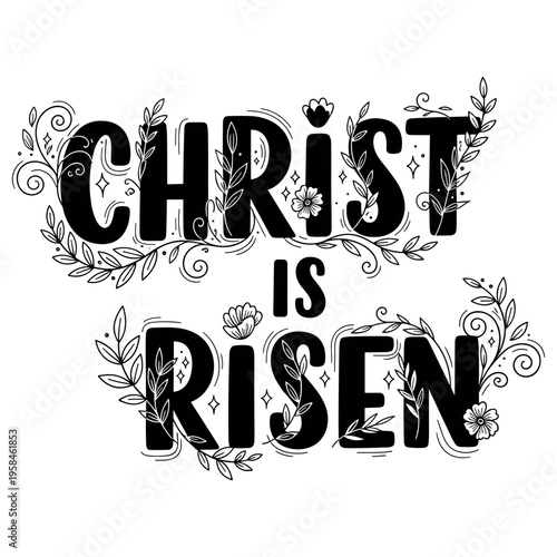 Christian Easter Easter typography, inspirational religious lettering