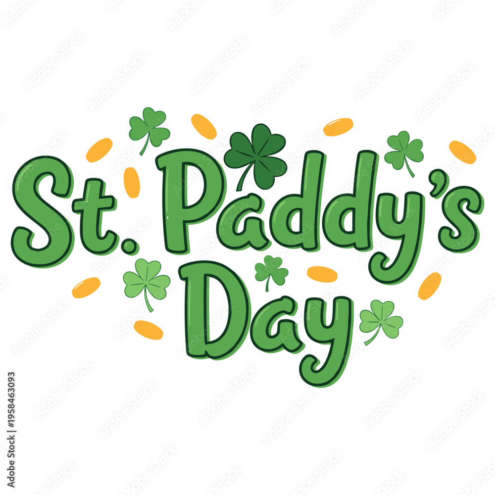 Naklejka premium St Patrick’s Day typography design