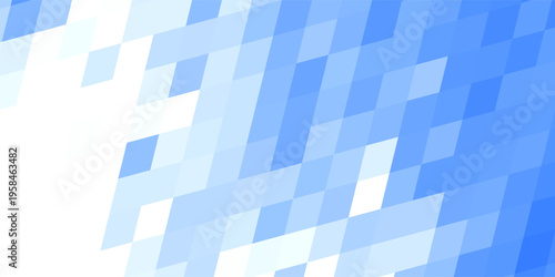 Bild auf Leinwand Gradient blue background. Geometric texture of light-dark blue