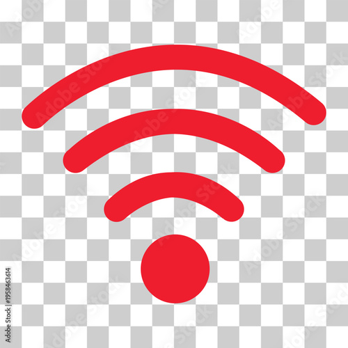 Wifi internet icon on transparent background. Wi-fi wireless technology. Network wifi business concept. flat style.