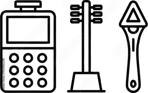 Retro pager, antique communication device, vintage message receiver, obsolete tech gadget, old mobile messaging tool