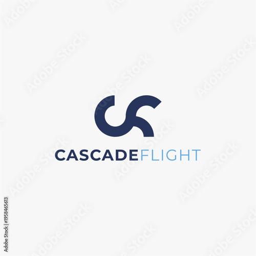 Cascade Flight Company Logo Design.
