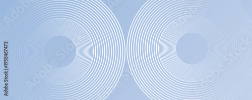 Modern abstract blue background with circle lines pattern. Geometric stripe line art design for poster, brochure, cover, website, header, web banner, presentation