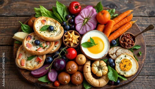 Gourmet brunch table with avocado toast and coffee high resolution photo