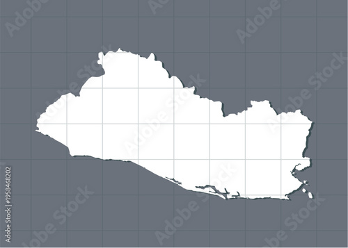 Vector map of El Salvador template outline country
