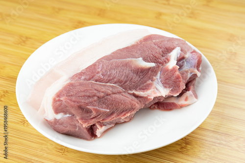 A piece of fresh pork