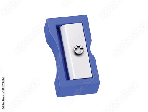 Pencil sharpener icon 3D render stationery tool illustration