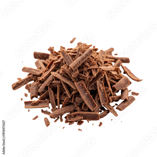 Pile of chocolate shavings