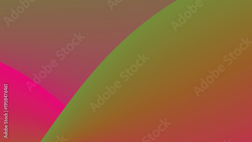 Abstract Gradient with Pink and Green Overlapping Shapes