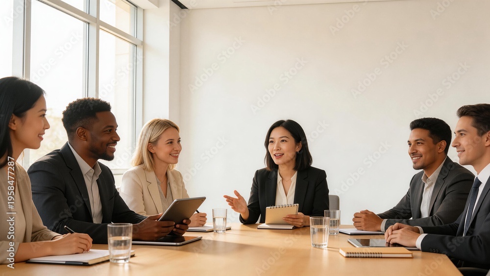 Obraz premium Business meeting with diverse professionals