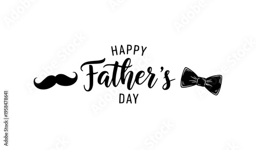 Happy Father’s Day calligraphy banner vector dad celebration typography design isolated on white
