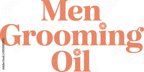 Men Grooming Oil Minimalist Typography Logo