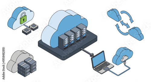 Cloud Computing Server Data Storage.