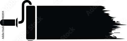 Paint Roller Brush Stroke Icon.