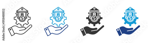 Asset icon set multiple style collection	
