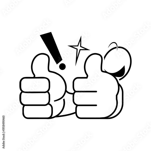 Person with thumbs up. Like. Thumbs up icon.