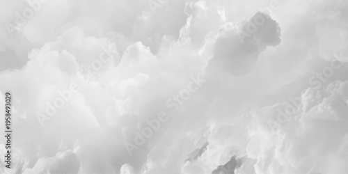Black and White Cloudy Sky Background. Dramatic Black and White Cloud Formation. Minimal Gray Sky with Soft Cloud Layers
