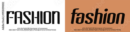 Fashion Font, A clean and bold sans serif font,italic, designed for fashion brands, logos, and modern headlines.vector illustrations 